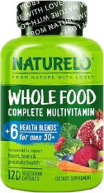 NATURELO Whole Food Multivitamin for Men 50 Plus