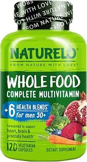 NATURELO Whole Food Multivitamin for Men 50 Plus
